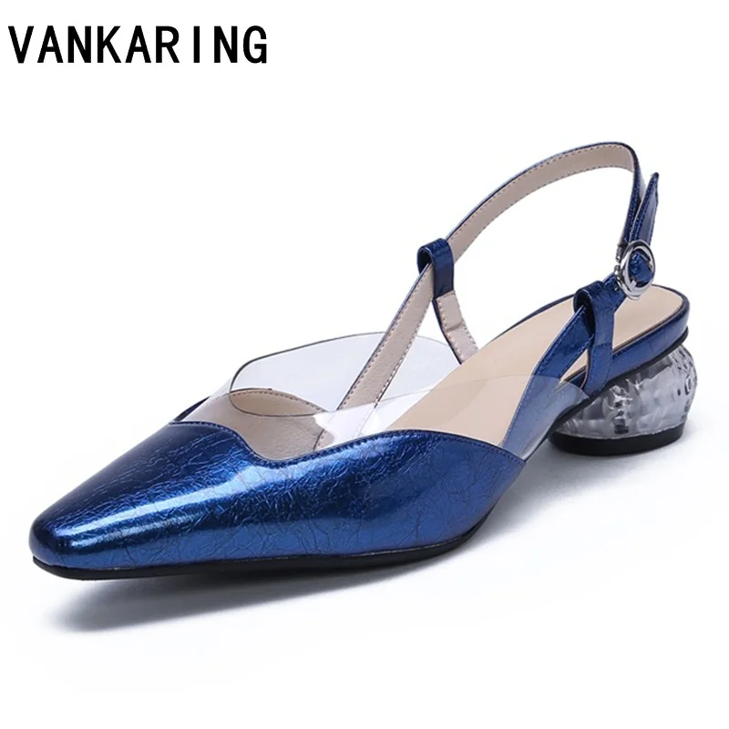 

sexy slingbacks leather pumps high heels patent leather pointed toe women sandals party wedding shoes summer footwear slippers