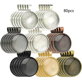 

40Pcs DIY Pendant jewelry findings Trays 8 Colors with Round Bezels Setting Photo Jewelry Making accessories