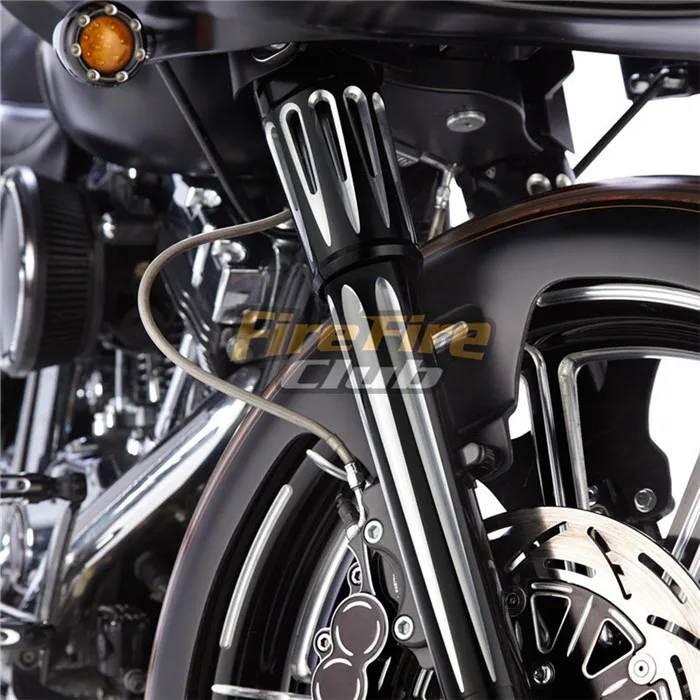 Для Harley Touring Road King Electra Street Glide FLHX FLHR 1984-10 11 12 13 передняя вилка загрузки слайдер чехлы