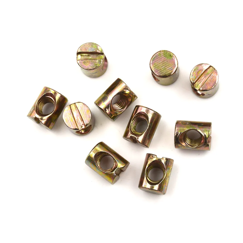 

10Pcs M6 x 40 / 50 / 60 / 70 / 80mm Furniture Barrel Screws Bolt Nuts Assortment Kit 12.5mm