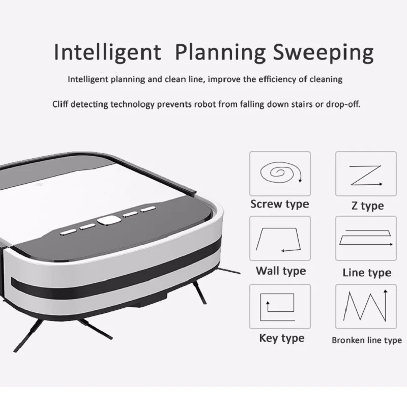 Умный робот пылесос ISWEEP JIAWEISHI S500 с функцией самостоятельной зарядки и таймером