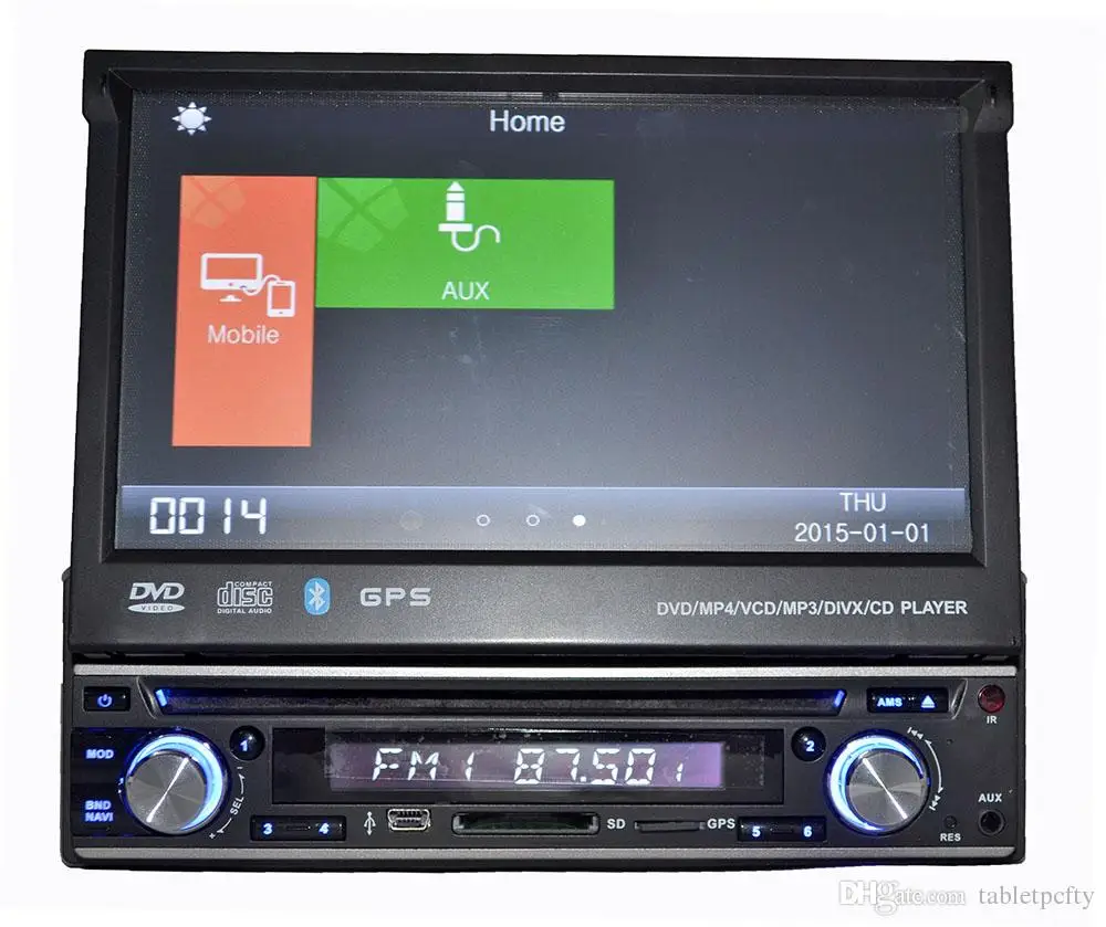 Perfect universal 1 Din 7" Car DVD GPS player with audio Radio stereo,USB/SD,BT,free map,rear view camera,Manually retractable screen 27 Perfect universal 1 Din 7" Car DVD GPS player with audio Radio stereo,USB/SD,BT,free map,rear view camera,Manually retractable screen 27