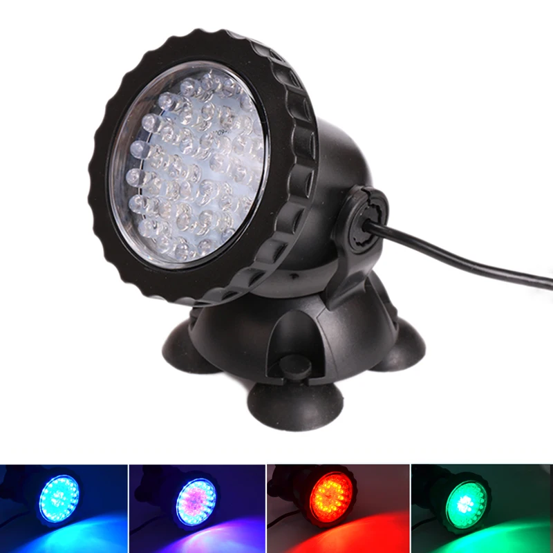 

RGB 36 LED Underwater Light Spotlight Waterproof IP68 Submersible Lights for Pond Tank Aquarium Landscape Lighting MB101