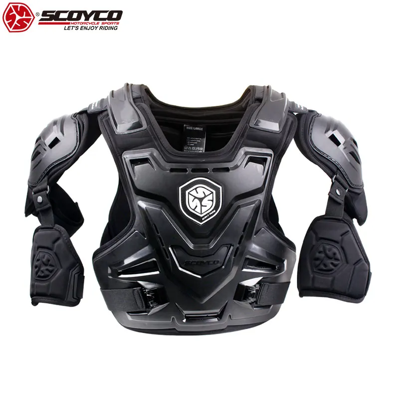 

SCOYCO Motorcycle Armor Chest/Elbow/Shoulder/Waist Protector Armor Gear Motorbike Vest Safety Equipment Chest Back Guard AM07