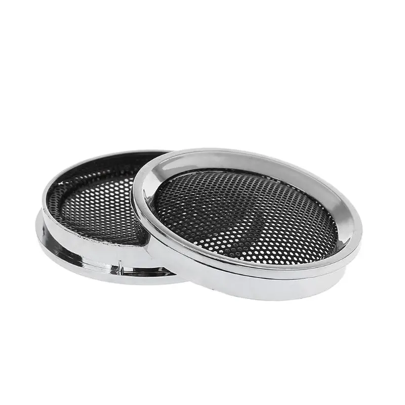 

2PCS Speaker Cover 2inch Protective Grills Cover Audio Speakers Decorative Steel Round Mesh Case
