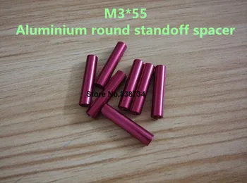 

10pcs m3*55 red anodized aluminium round male to female nut standoff spacer for model aircraft