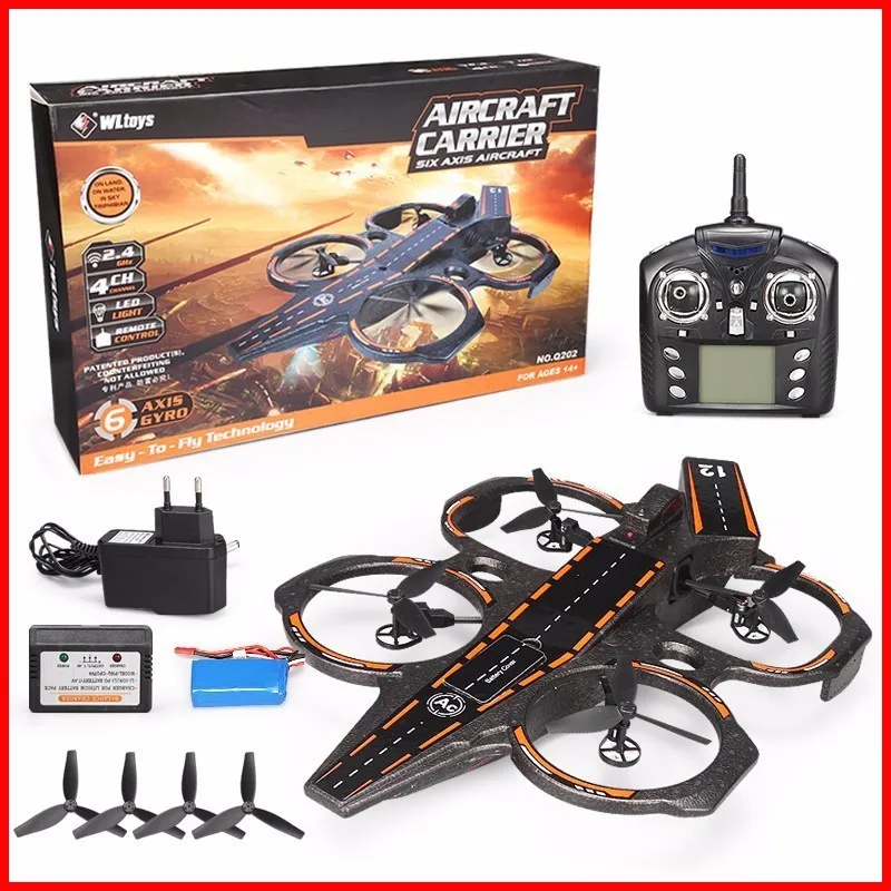 

Original WLtoys Q202 Carrier Aeroamphibious 6 Axis Gyro 2.4G 4CH RC Quadcopter RTF Sea And Air RC Drone RC Toy Gifts