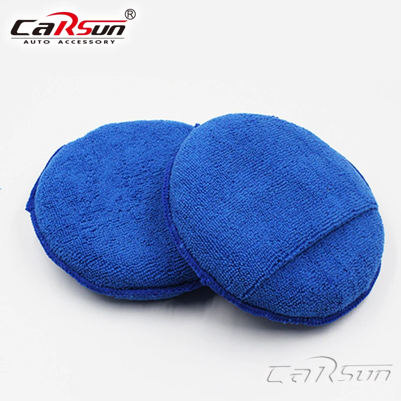 

10pcs/pack 5 Inch Large Size Car Wax Applicator Pads With Hand Pocket Soft Microfiber Polishing Sponges Vehicles Care Cleaning