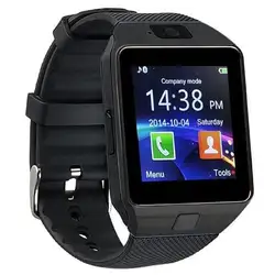 Bluetooth Smart часы телефон DZ09 TF SIM держатель для карт HD Sync Caller SMS для Android телефон-черный