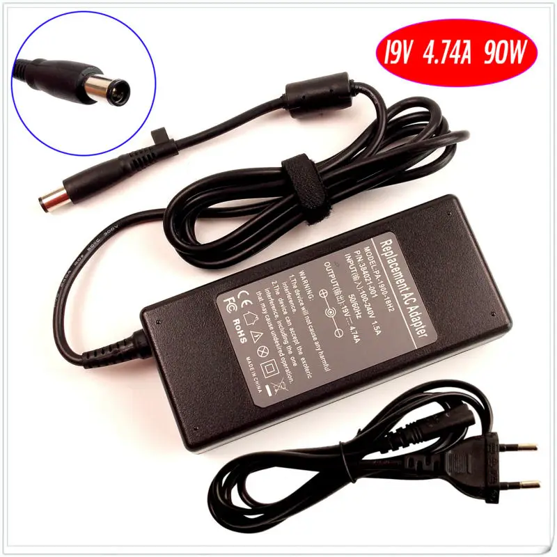 

For HP/Compaq 2210b 2230s 2510p 2530p 2540p 2560p Laptop Battery Charger / Ac Adapter 19V 4.74A 90W