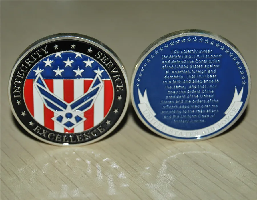 1/3/5/10/15 шт, ВВС США клятва зачисления-ВВС США ВЫЗОВ памятная монета монеты