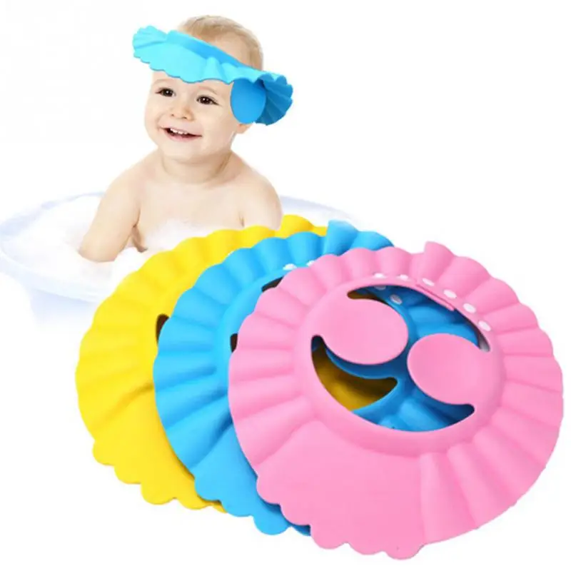 

Adjustable Child Bathing Cap Bath Visor Children Shampoo Bath Shower Cap Shampooing For Kids Head To Baby Shower Hat