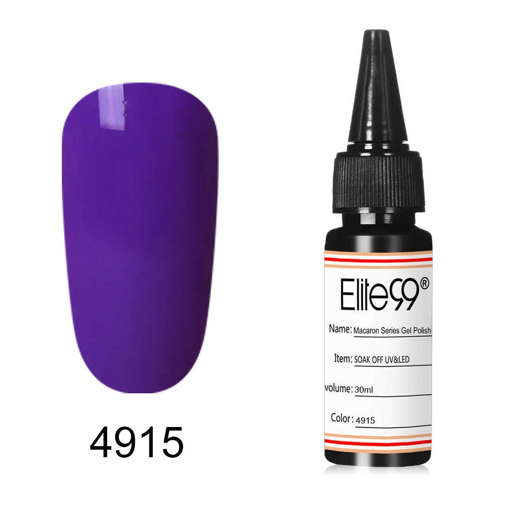 Elite99 30 мл Макарон карамельный цвет лак для ногтей светящийся Vernis Полупостоянный УФ Гель-лак для ногтей искусство ногтей домашний Маникюр Эмаль Гель - Цвет: S-MKL4915