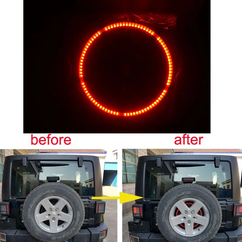 Для Jeep Wrangler аксессуары запасной шинный светильник светодиодный третий тормозной