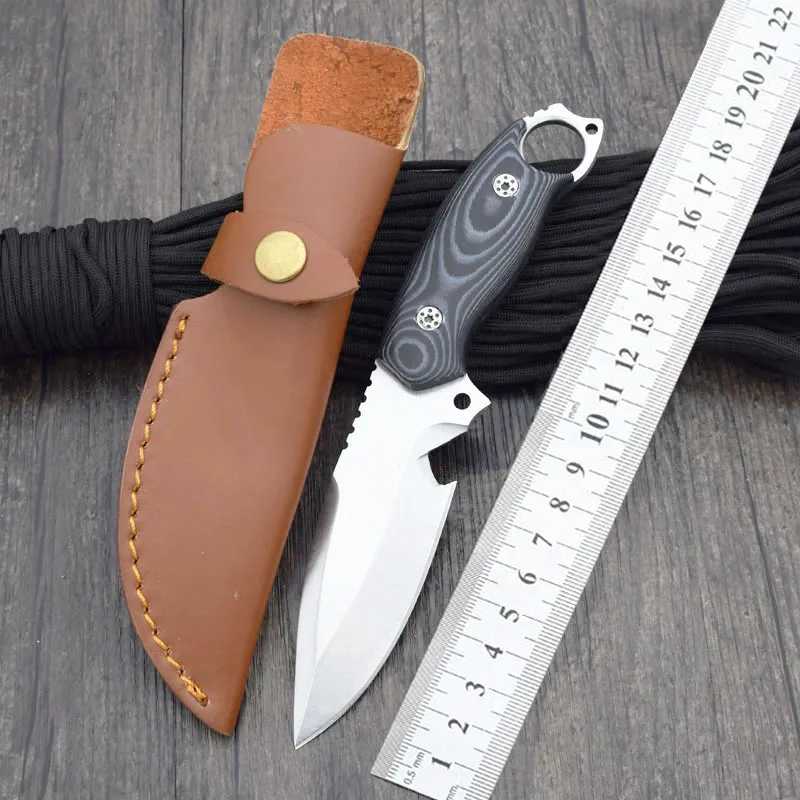 AUS 8A Blade Survival Knife MOG Pocket Fixed Blade Knifes Micarta