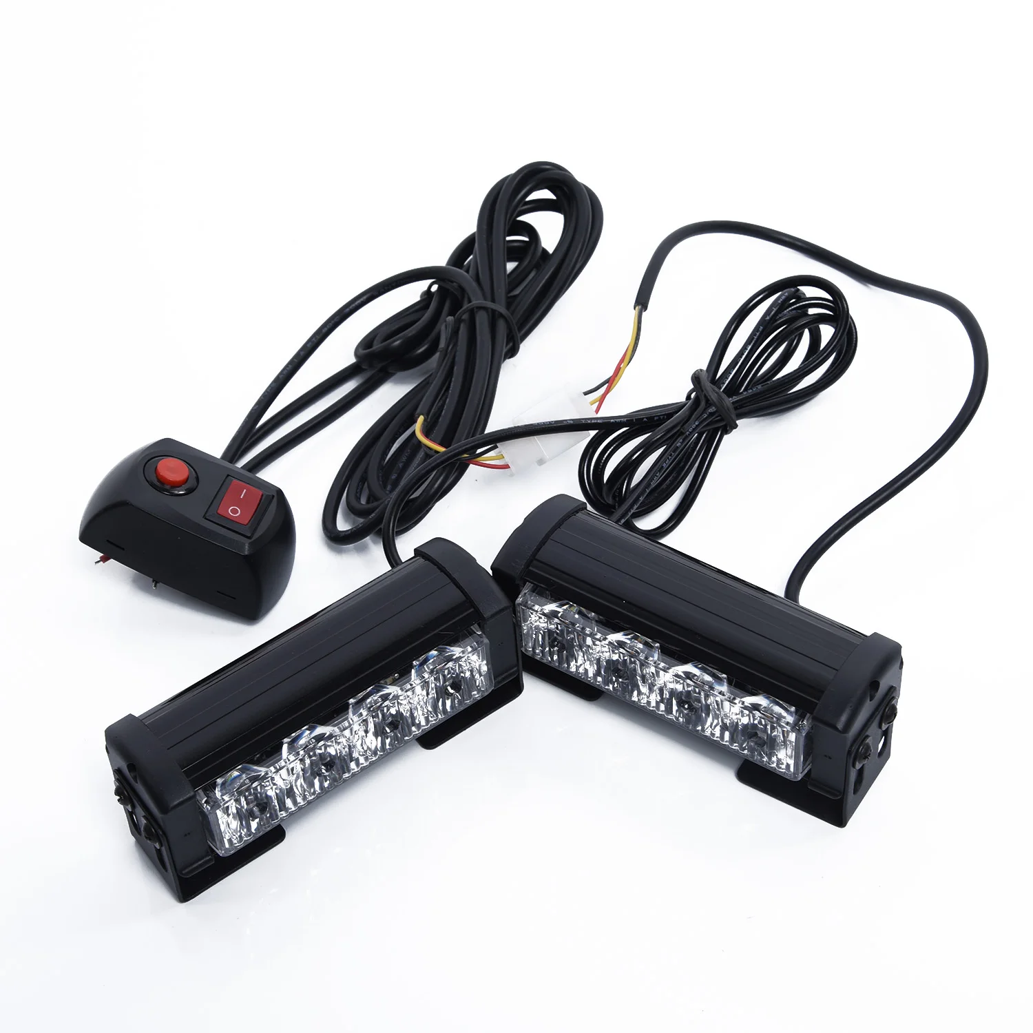 2pcs 12V светодиодный Янтарный стробоскоп для восстановления автомобиля Авто мигает аварийная решетка бар огни