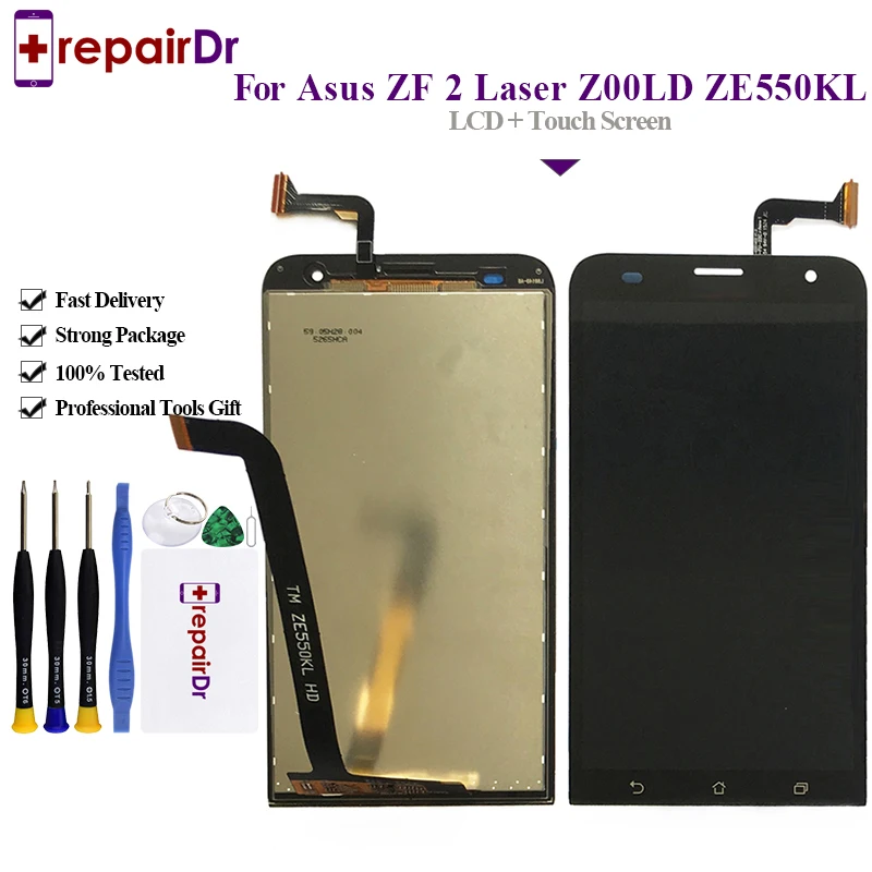 5 ''Оригинальный ЖК дисплей для ASUS Zenfone 2 ZE550KL с сенсорным экраном дигитайзер +