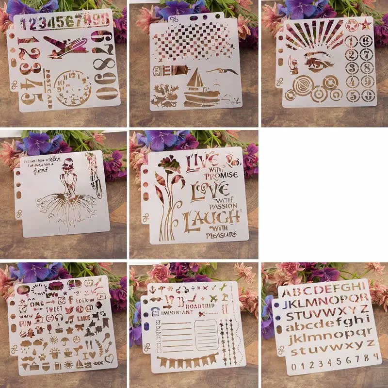

Stencils Template Painting Scrapbooking Embossing Stamping Album Card Number DIY