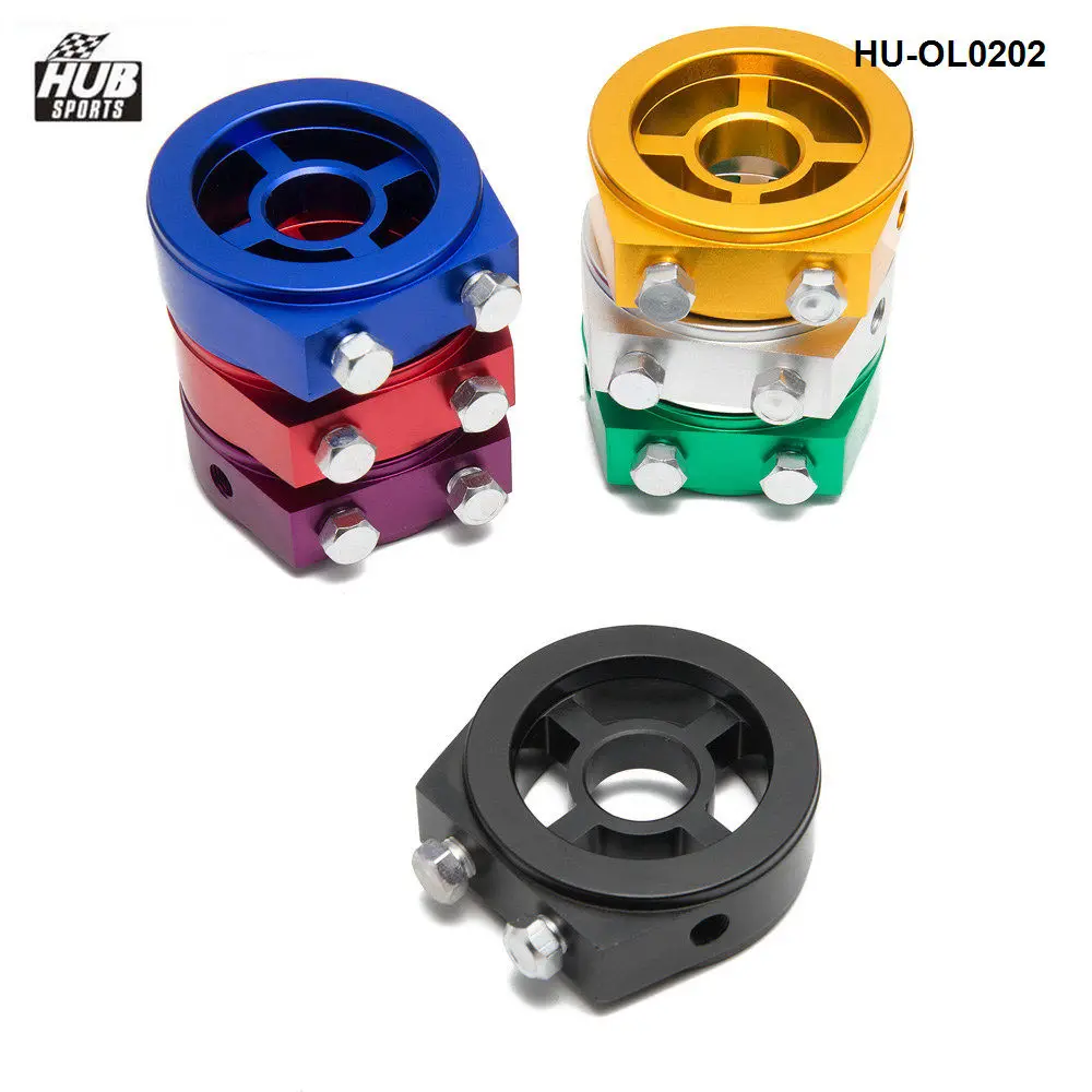 Oil Filter Cooler Sandwich Plate Adapter (Blue,Purple,Red,Silver,black,green)  HU-OL0202