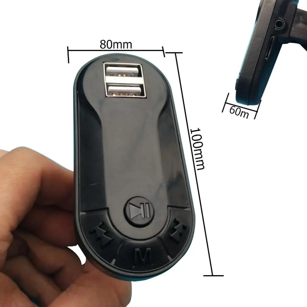 

Wireless FM Transmitter MP3 Player Handsfree Car Kit USB TF SD Remote Dual USB Port Noise Suppression