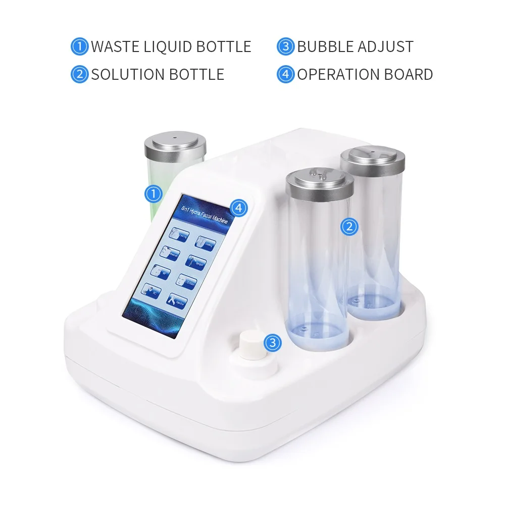 Маленький пузырчатый вакуумный прибор для очистки лица Гидро Вода кислородный очиститель пор машинка для массажа лица Уход за кожей BIO RF тоже