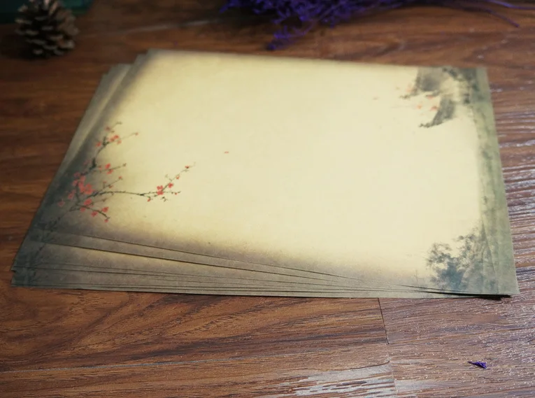 8pcs Chinese style retro kraft paper stationeryin Letter Pad / Paper