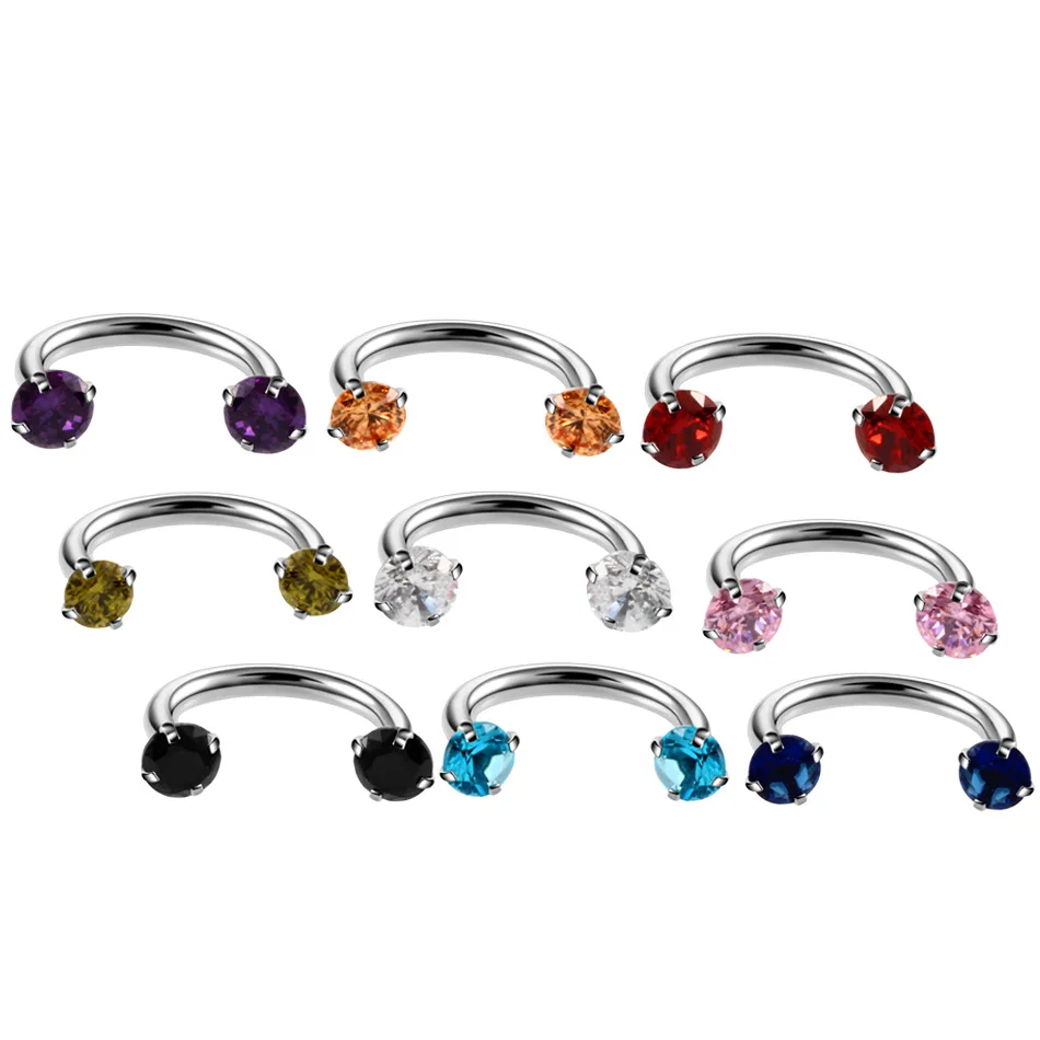 

Utimtree 16G Steel Piercing Septo Nose Horseshoe Hoop Ring Labret Nariz Aro Nez Pierings Lip Ear Septum Cartilage Helix Captive