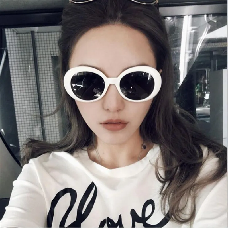 

2017 Vintage NIRVANA Kurt Cobain Round Sunglasses For Women Men Brand Designer Mirrored Glasses Retro Female Male Sun Glasses