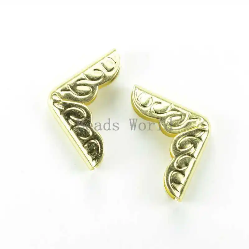 

Wholesale !100 Gold Plated Metal Book Scrapbooking Albums Folders Box Bags Corner Protectors 22x16mm DIY Jewelry (W03415 X 1)