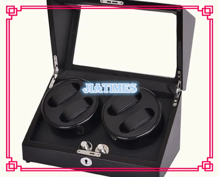 Watch Winder Storage Display Case Box Rotate Leather Wooden 4 0 Automatic NEW