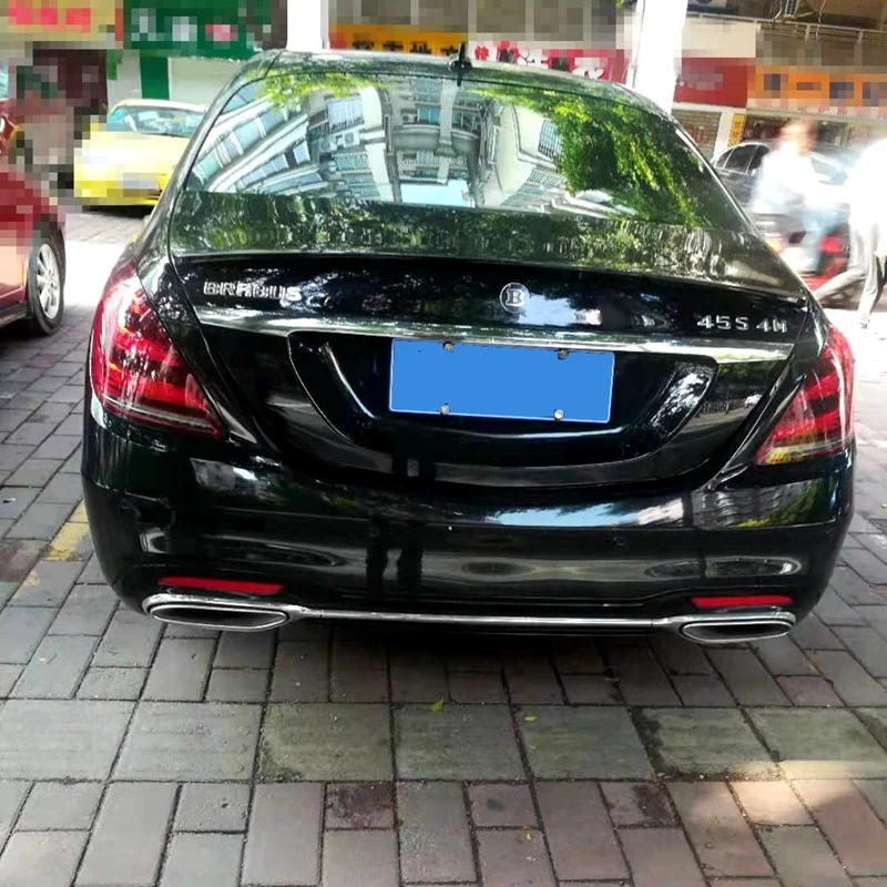 Для Mercedes-Benz S серия W222+ PU грунтовка цветное автомобильное украшение в виде хвостового крыла задний багажник спойлер для S320 S350 S400 S500 S600