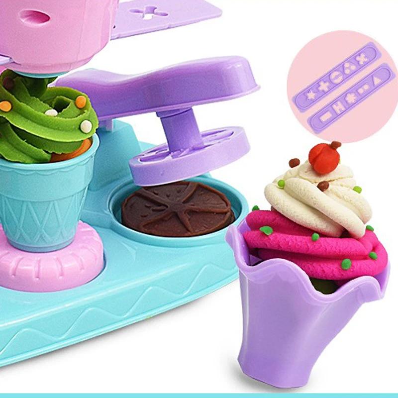 12 цветов Playdough Mud с мороженым машина глиняная форма Набор инструментов DIY глина для поделок ролевые пластилиновые игрушки для детей подарок