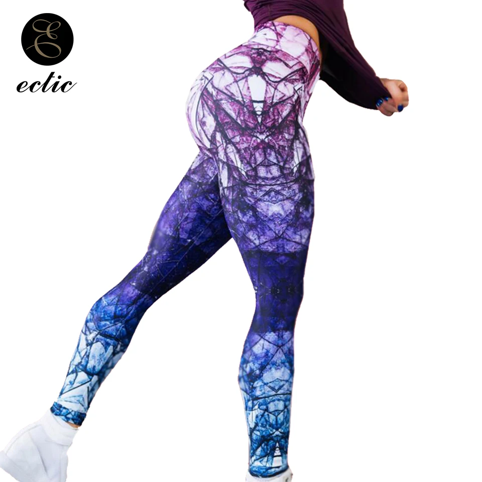 

Ombre Leggings Calzas Mujer Deportiva Gradient Sports Leggings Push Up Hips Sexy Geometric Print Leggings Street Workout Women