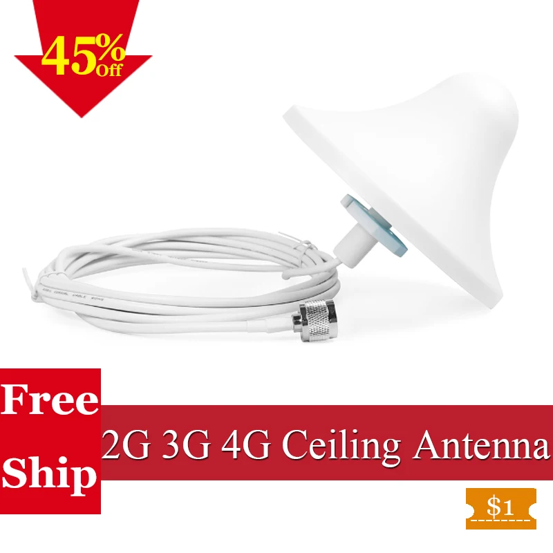 GSM 3g 4G LTE внутренняя потолочная антенна 800 2700 Mhz 2 м кабеля N Мужской Для сотовый