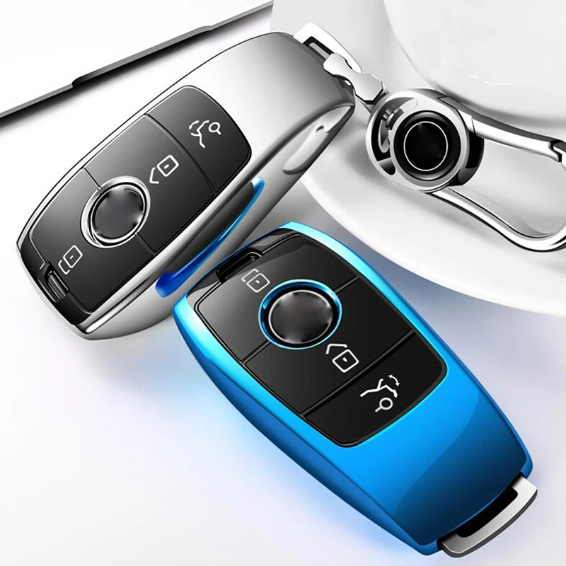 Высококачественный хромированный чехол для ключей от машины из ТПУ, чехол для Mercedes Benz A B C E G s m CLS GLA, защитный чехол для ключей