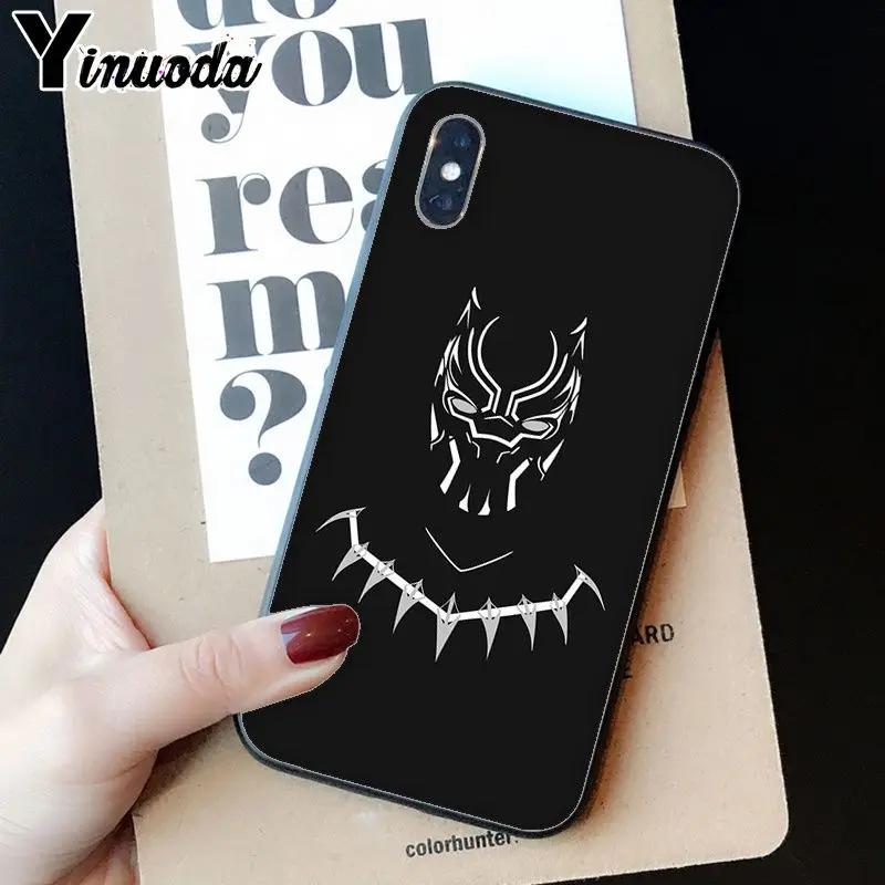 Yinuoda Marvel Heroes Черная пантера Новинка чехол для телефона Fundas для Apple iPhone 8 7 6 6 S плюс X XS MAX 5 5S SE XR крышка мобильного телефона