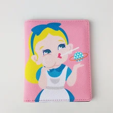 Розовый милый леденец девушка Обложка для паспорта из искусственной кожи Женский Паспорт/кредитный держатель для карт защитный чехол 100G