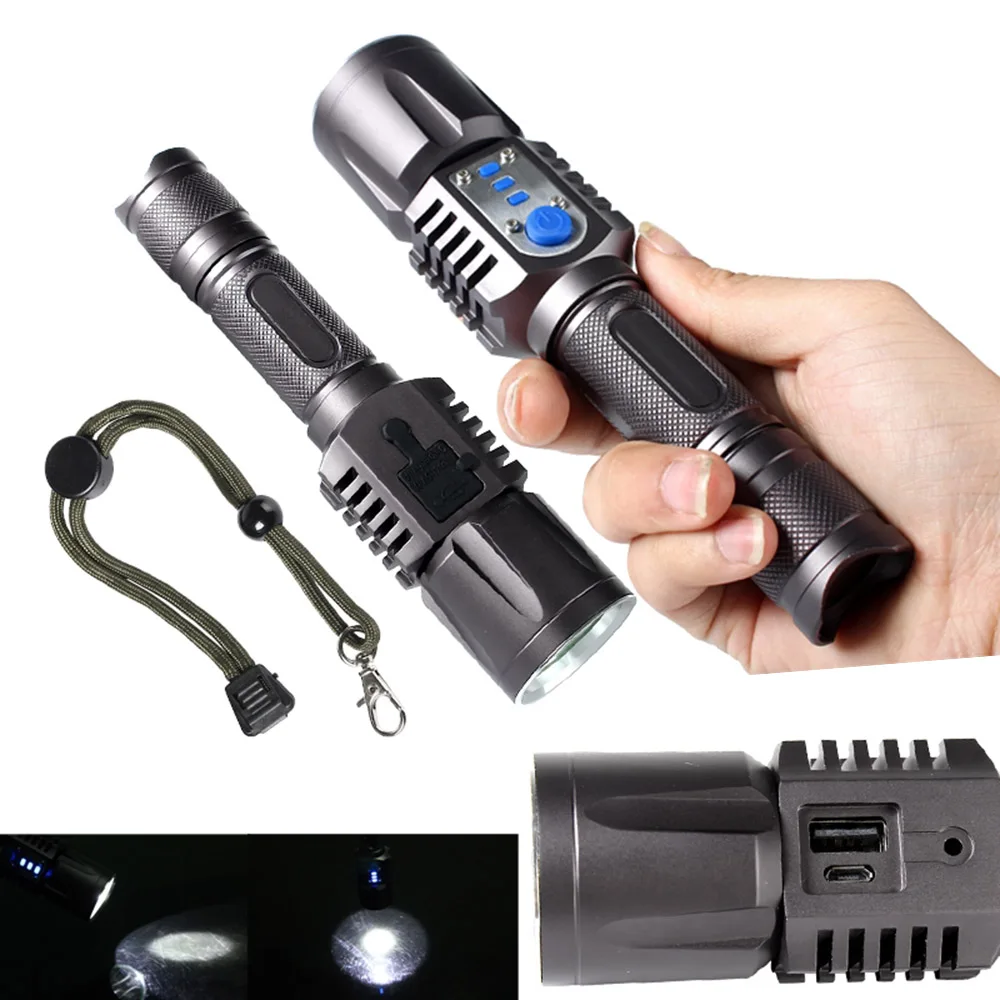 LED-Flashlight-2000-Lumens-T6-Torch-5modes-USB-charge-Camping-Emergency-Flashlight-Lantern-use-18650-battery (4)