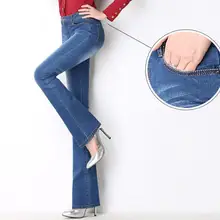 Женские повседневные длинные эластичные пуговицы с высокой талией, женские джинсы, облегающие, облегающие, длинные винтажные женские джинсы, большие размеры q190