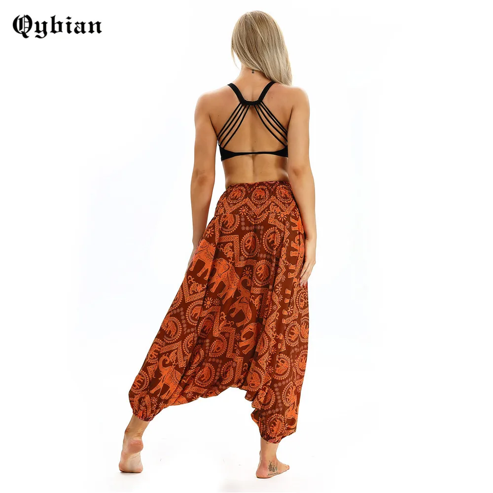 

Qyiban Harajuku 3D Orange elephantSporting Pants Pantalones Mujer Cintura Alta Wide Leg Pants Women Trousers Full Hip Hop Pants