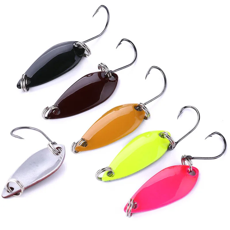 

1pc Trout Spoon Fishing Lures Wobblers Spinner Baits 3cm 2.6g Shads Sequin Metal jigging lures Fishing Topwater Pesca Isca SP214