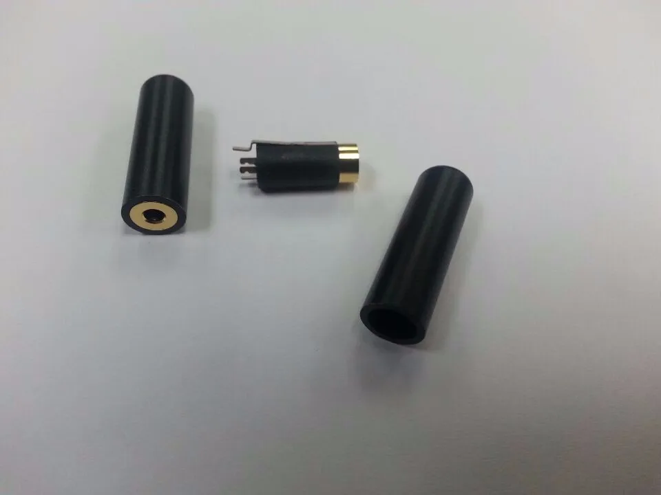 20pcs 2.5mm 4 Pole Female TRRS Black 