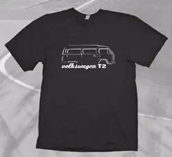 Для мужчин; высокое качество футболки немецкий автомобиль отдыхающих Ван футболка T2 Вестфалия Surfer с воздушным охлаждением подарок папе
