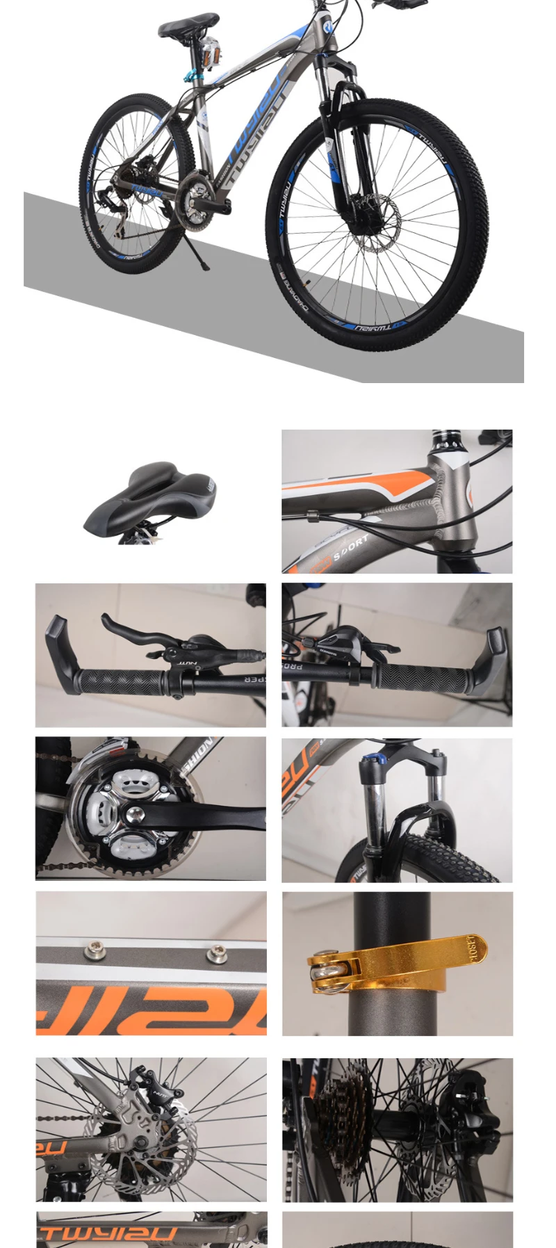 Clearance Mountain bike Adult 24 speed / 27 speed mountain bike 26 inch aluminum mountain bike 3
