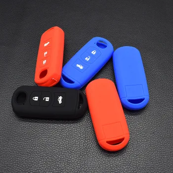 

10 units Silicone rubber car key cover case for Mazda 2 3 5 6 8 Atenza CX5 CX-7 CX-9 MX-5 RX smart 3 button key case cover