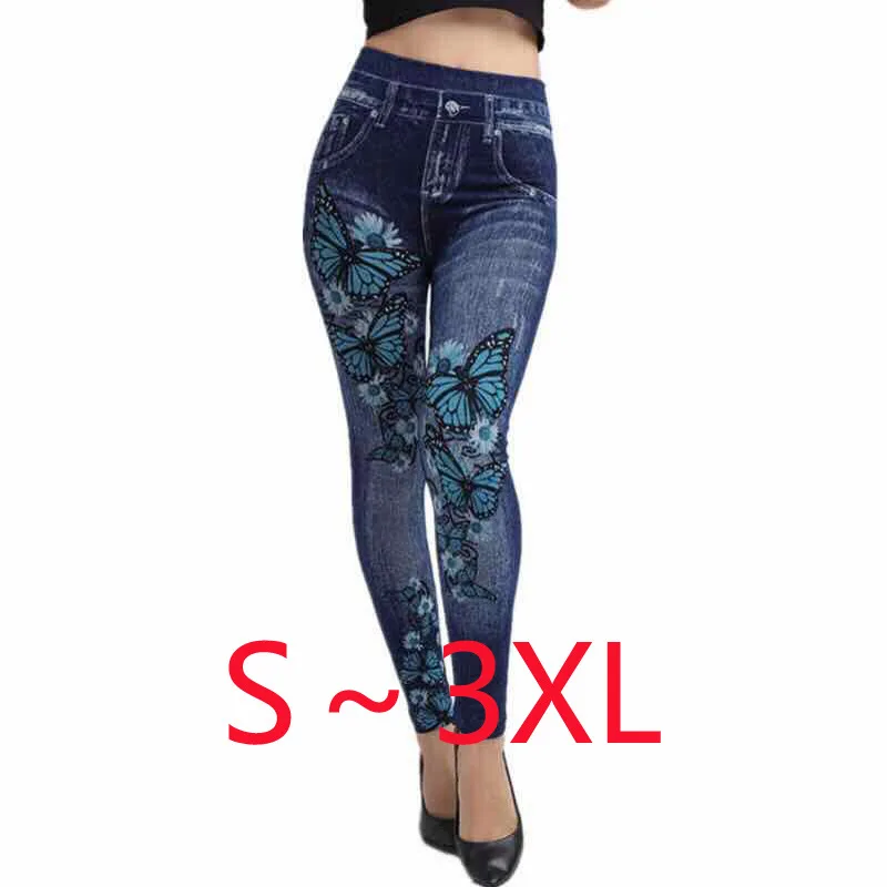 

style 2018 hot style hot sale fashion slim woman leggings casual print jeans plus size comfortable elastic female leggings