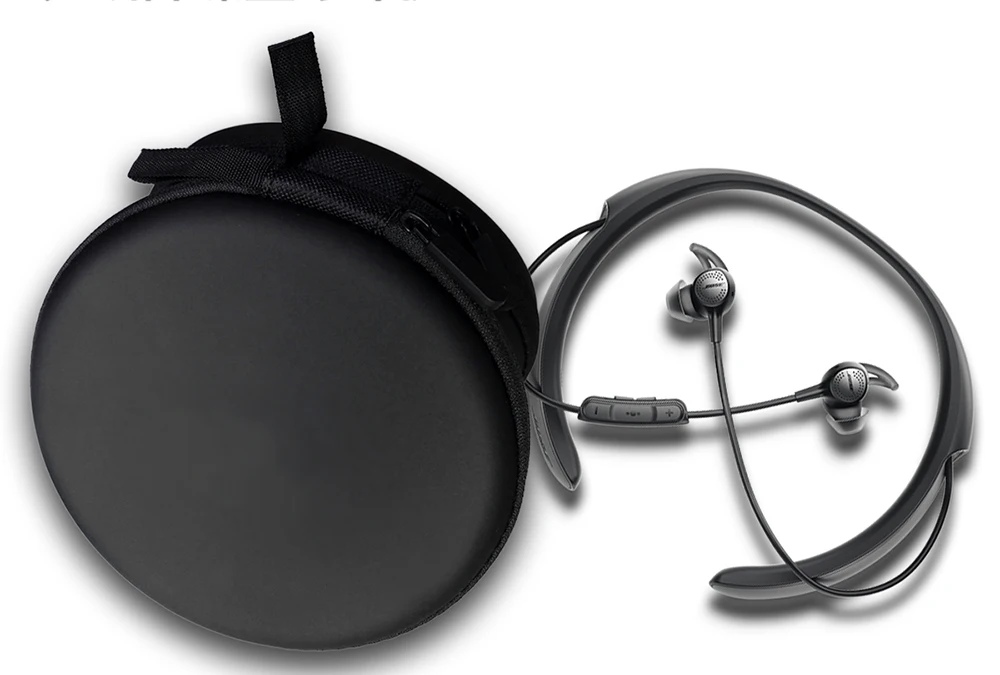 Чехол для хранения гарнитуры для Bose QC30 QC 30 с шейным ремешком, Bluetooth наушники, беспроводные наушники, Жесткий Чехол, сумка для переноски, черный цвет