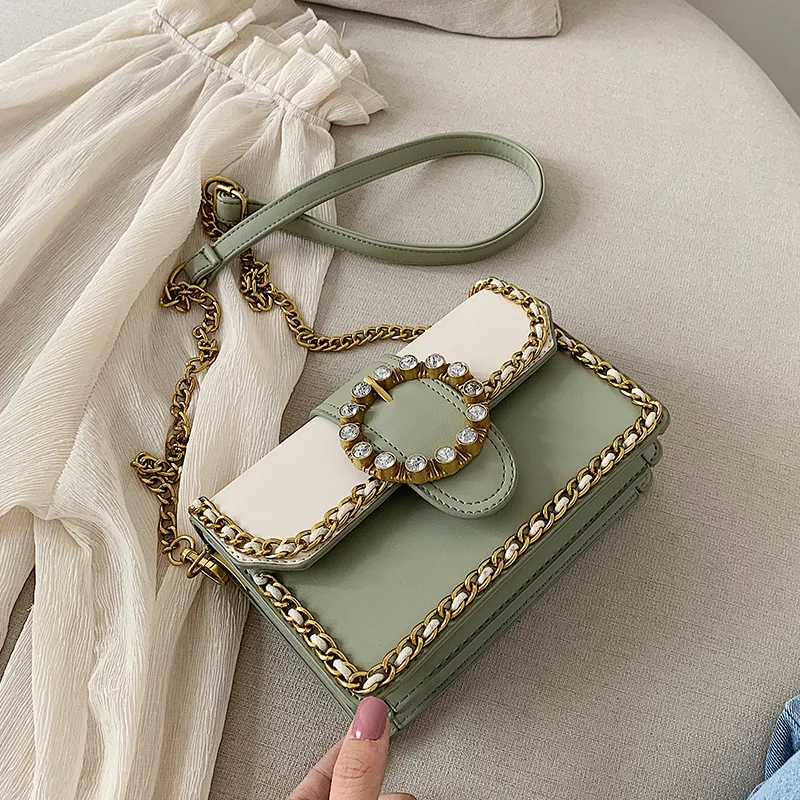 

Small bag female 2019 summer new fashion wild chain messenger bag fresh and leisure shoulder bag