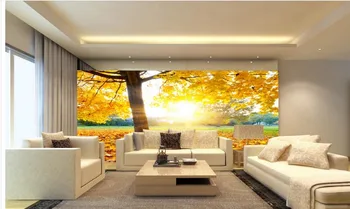 

3d wallpaper mural Gold leaf Photo wallpaper custom wallpaper TV setting wall of sitting room sofa Home Decoration