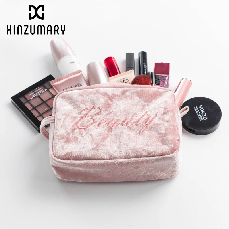 

Travel Portable Cosmetic Bag Large Capacity Storage Bags Travel Multi-function Girl Cosmetic Bag Zipper Pouch Women makeup bags